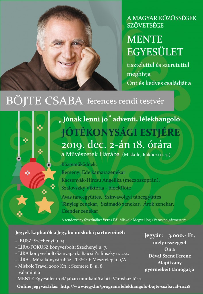 Böjte meghívó 2019 fellépőkkel